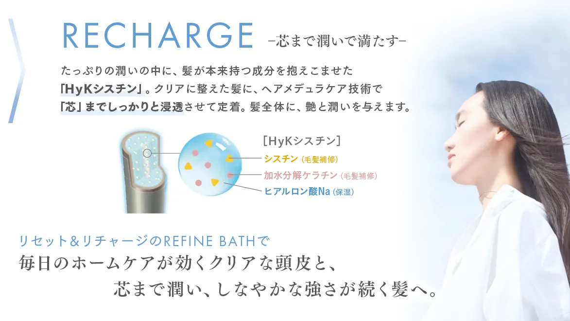 REFINE BATHとは｜リセットとリチャージで髪と頭皮を根本から整える